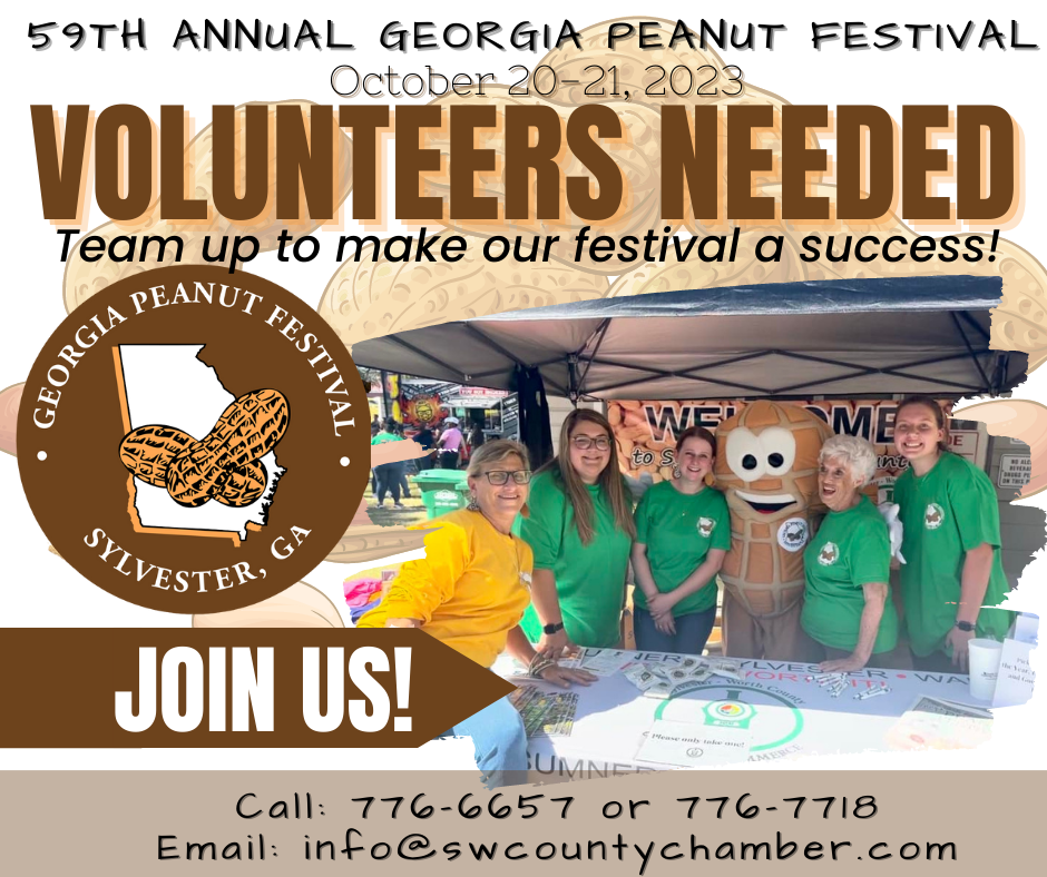 59th Annual Peanut Festival Volunteers Needed Flyer