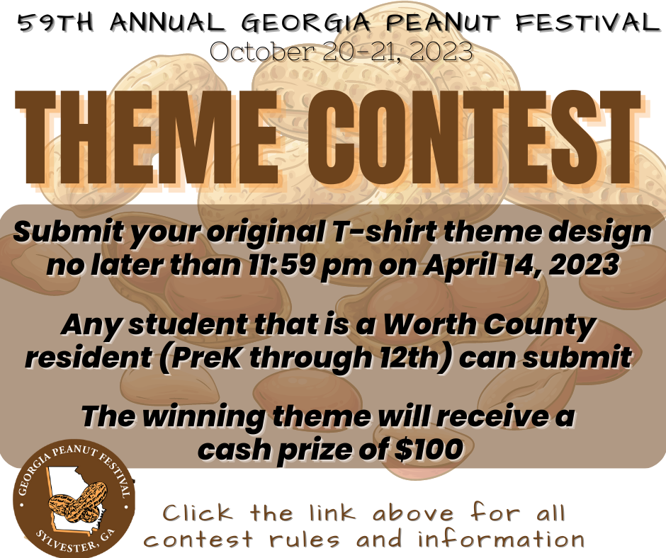 59th Annual Georgia Peanut Festival T-Shirt Theme Contest Flyer