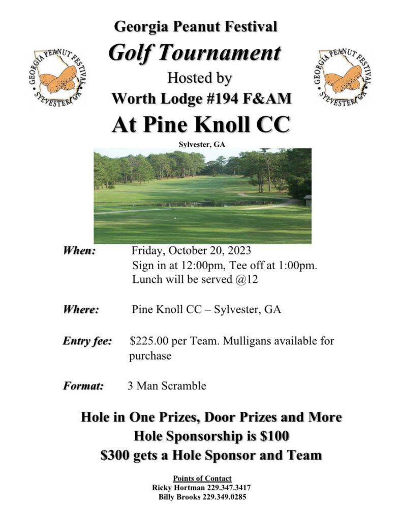 2023 Peanut Festival Golf Tournament Flyer