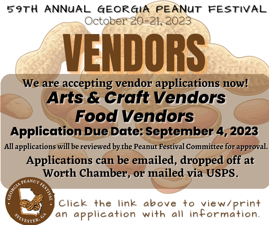 59th Annual Georgia Peanut Festival Vendors Flyer