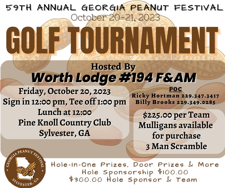 2023 Peanut Festival Golf Tournament Flyer